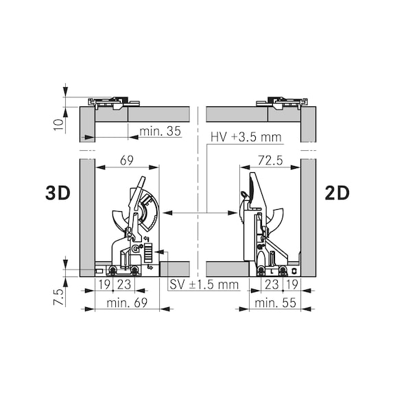 DYNAPRO RAY ÇİFT AÇILIM 450 MM