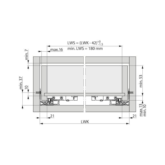 DYNAPRO RAY ÇİFT AÇILIM 450 MM