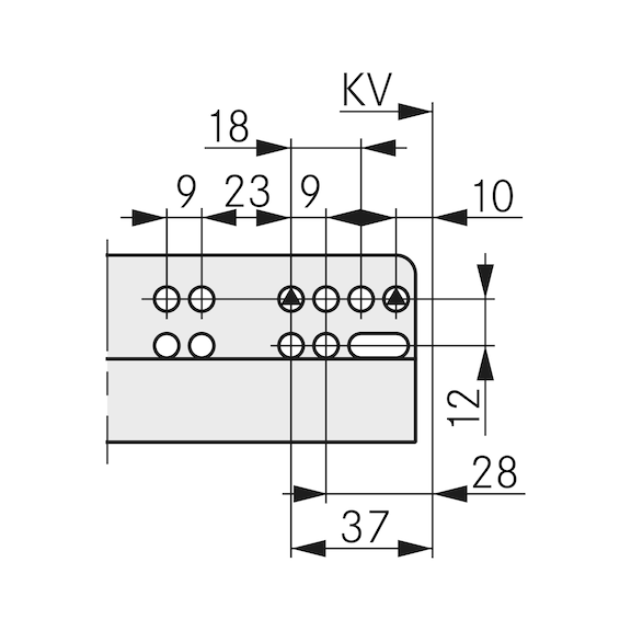 DYNAPRO RAY ÇİFT AÇILIM 450 MM