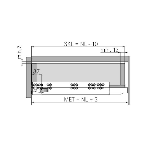 DYNAMOOV FRENLI ÇİFT AÇILIM RAY 300MM