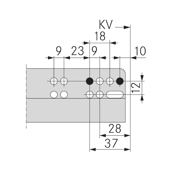 DYNAMOOV FRENLI ÇİFT AÇILIM RAY 300MM