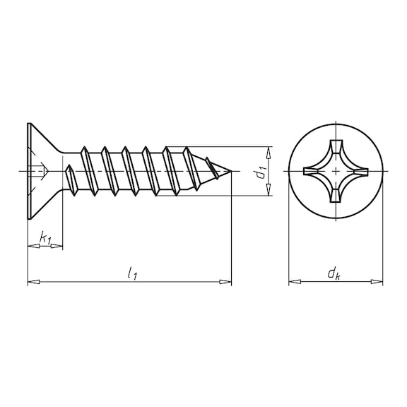 YHB.SAC VİDASI DIN7982-PH2(A2)3,5X38