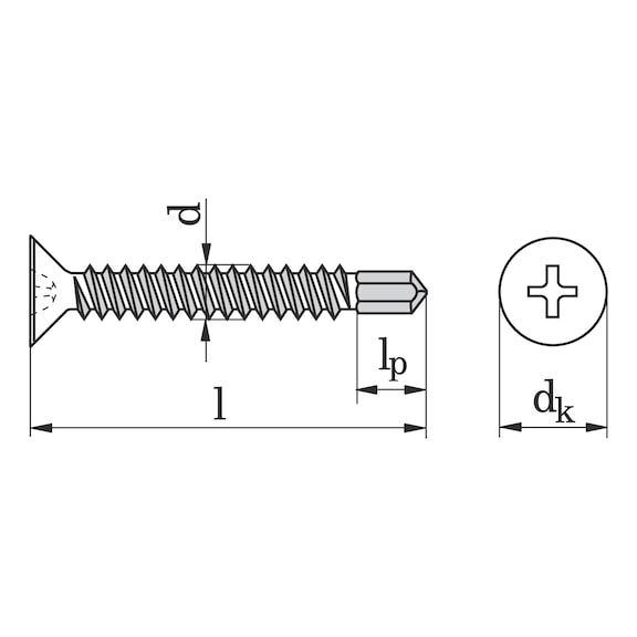 YHB. MATKAP UÇLU VİDA-PH2(A3K)-3,9X13MM