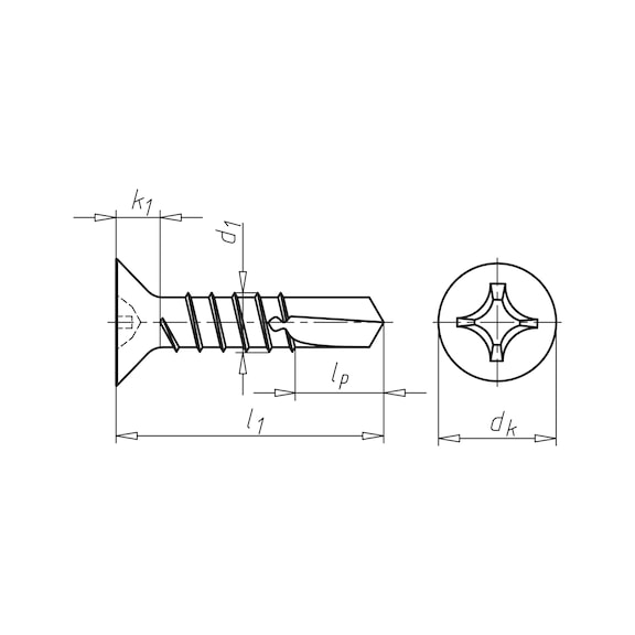 YHB. MATKAP UÇLU VİDA-PH2(A3K)-3,9X13MM