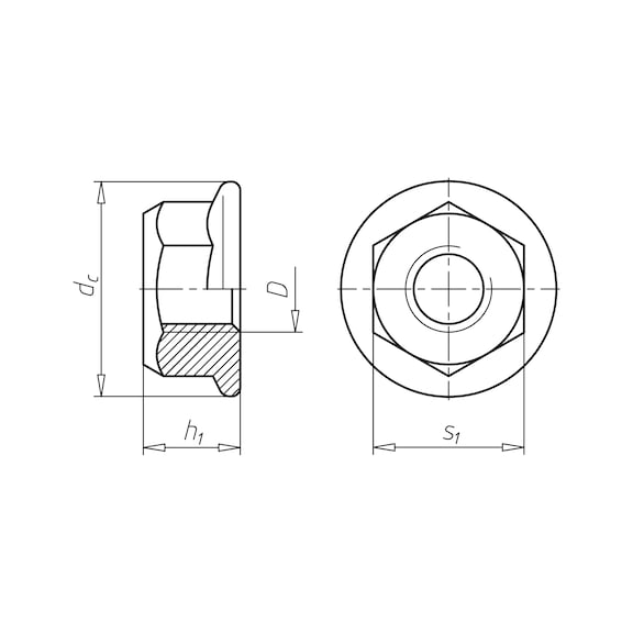 AKB.FLANŞL.SOMUN MBN13023(DBL)10-M14X1,5